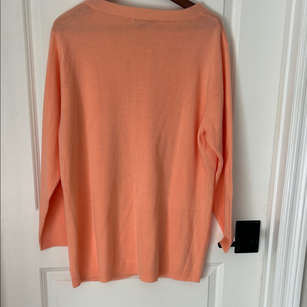 One Step Up Plus Peach Cardigan - Picture 5 of 7